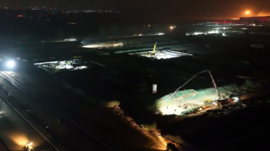 挑灯夜战施工忙!济宁能源新能源船舶基地项目奋力冲刺保工期